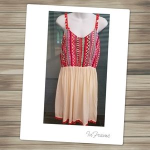 America & Beyond Pom Pom Neon Beach Cover/Dress